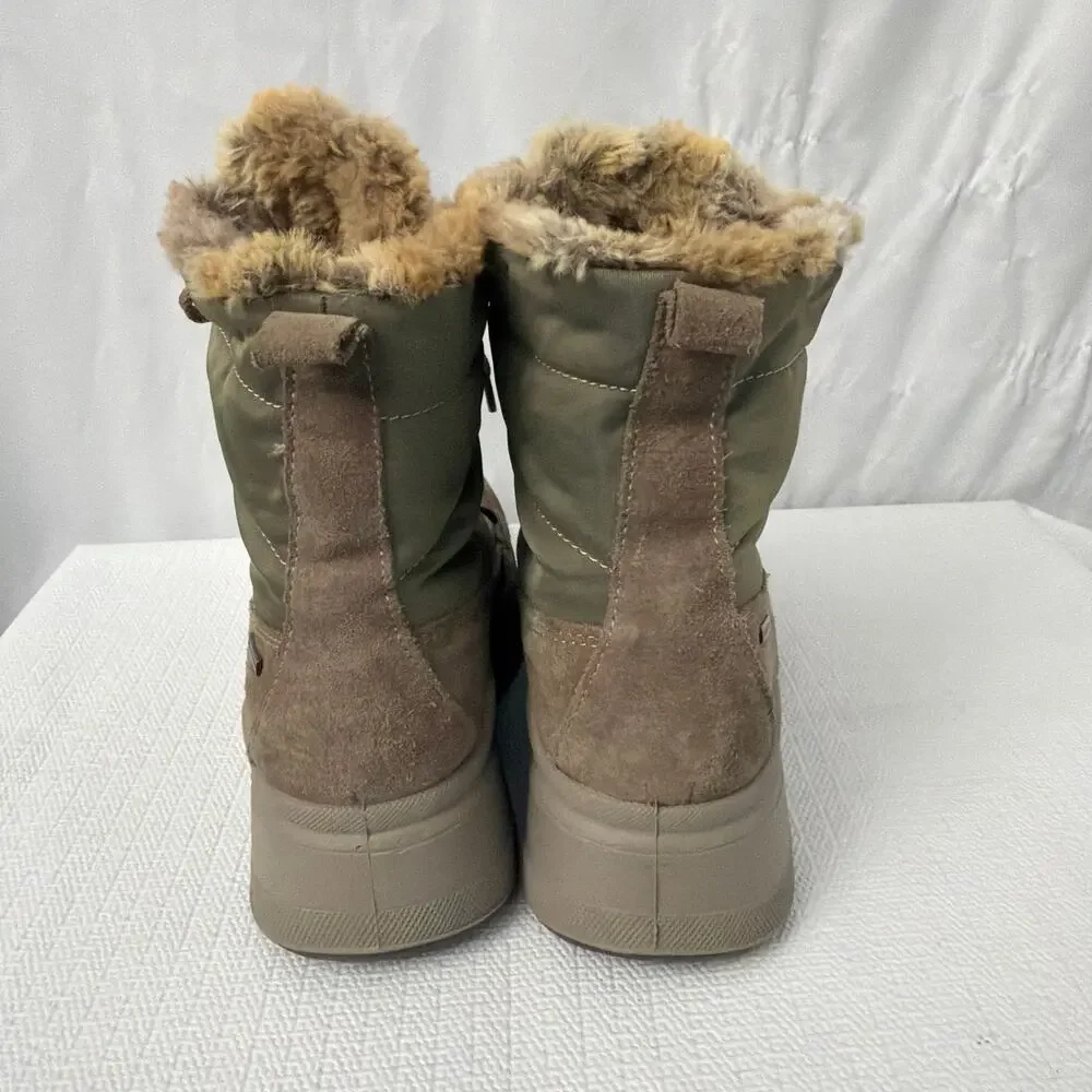 IGI & Co Boots Womens Size 6.5 Wedge Brown GoreTex Waterproof Faux Fur Lined 37